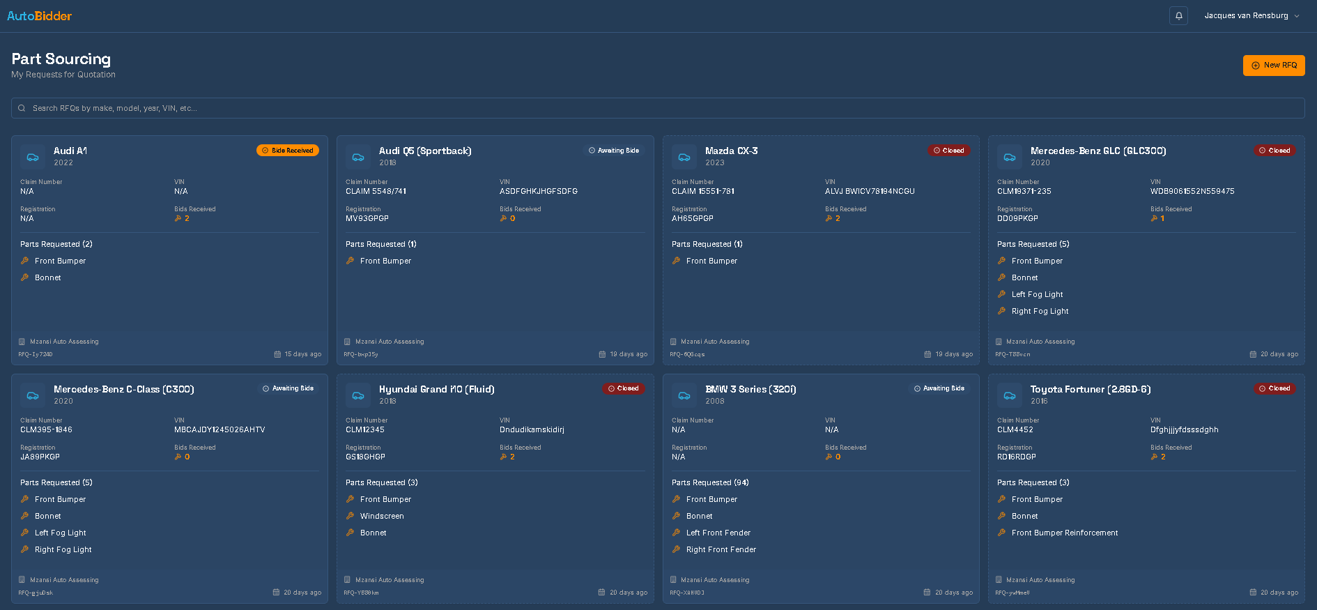 AutoBidder Dashboard